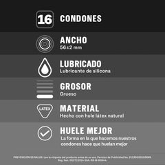 Condones Sico® Safety - 16 pack