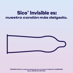 Condones Sico® Invisible - 9 pack