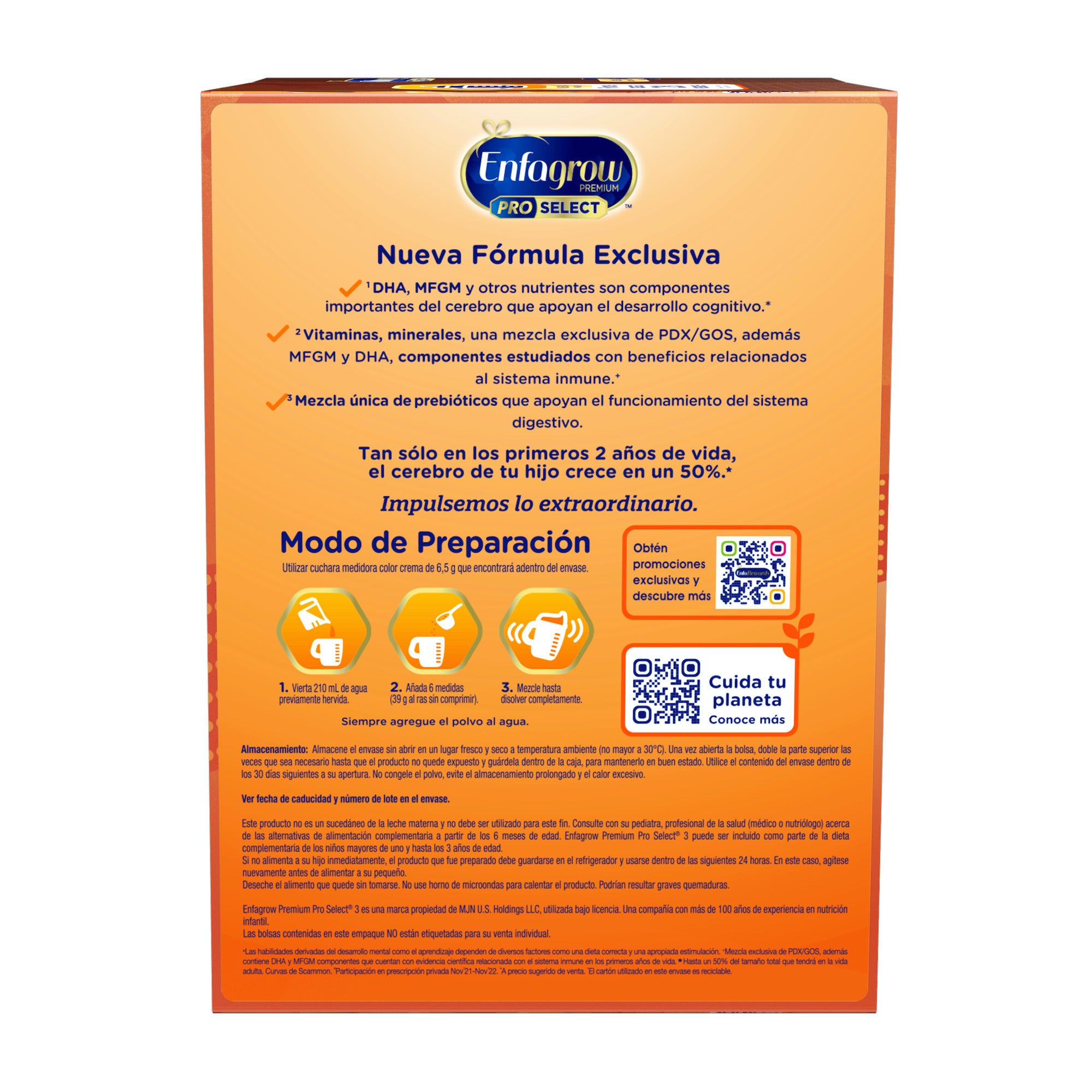 Enfagrow® Premium ProSelect Etapa 3, Caja de 1,1 kgs.