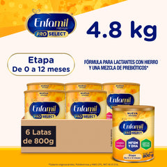 Enfamil® Premium ProSelect 0-12 meses, Pack de 4,8 kgs.