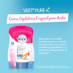 Veet® Crema depilatoria corporal de ducha, Piel Sensible - 150 ml.