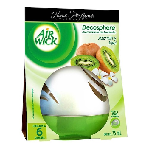 Air Wick® Aromatizante de Ambiente Decosphere® Kiwi & Jazmín - 75 ml.