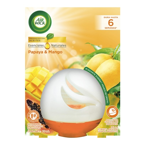 Air Wick® Aromatizante de Ambiente Decosphere® Papaya & Mango - 75 ml.