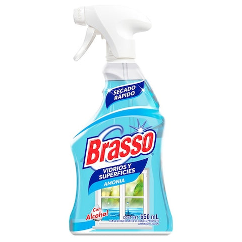 Brasso® Limpiador Líquido para Vidrios y Superficies Amonia 650 ml