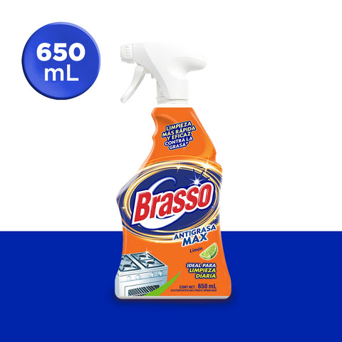 Brasso® Limpiador en Spray Desengrasante para Cocina Limón 650 ml