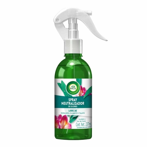 Air Wick® Spray Neutralizador de Olores, Eucalipto & Flor de Fresia - 237 ml.