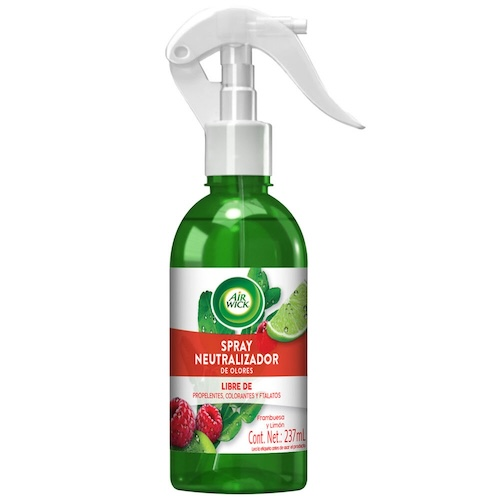 Air Wick® Spray Neutralizador de Olores, Frambuesa & Eucalipto - 237 ml.