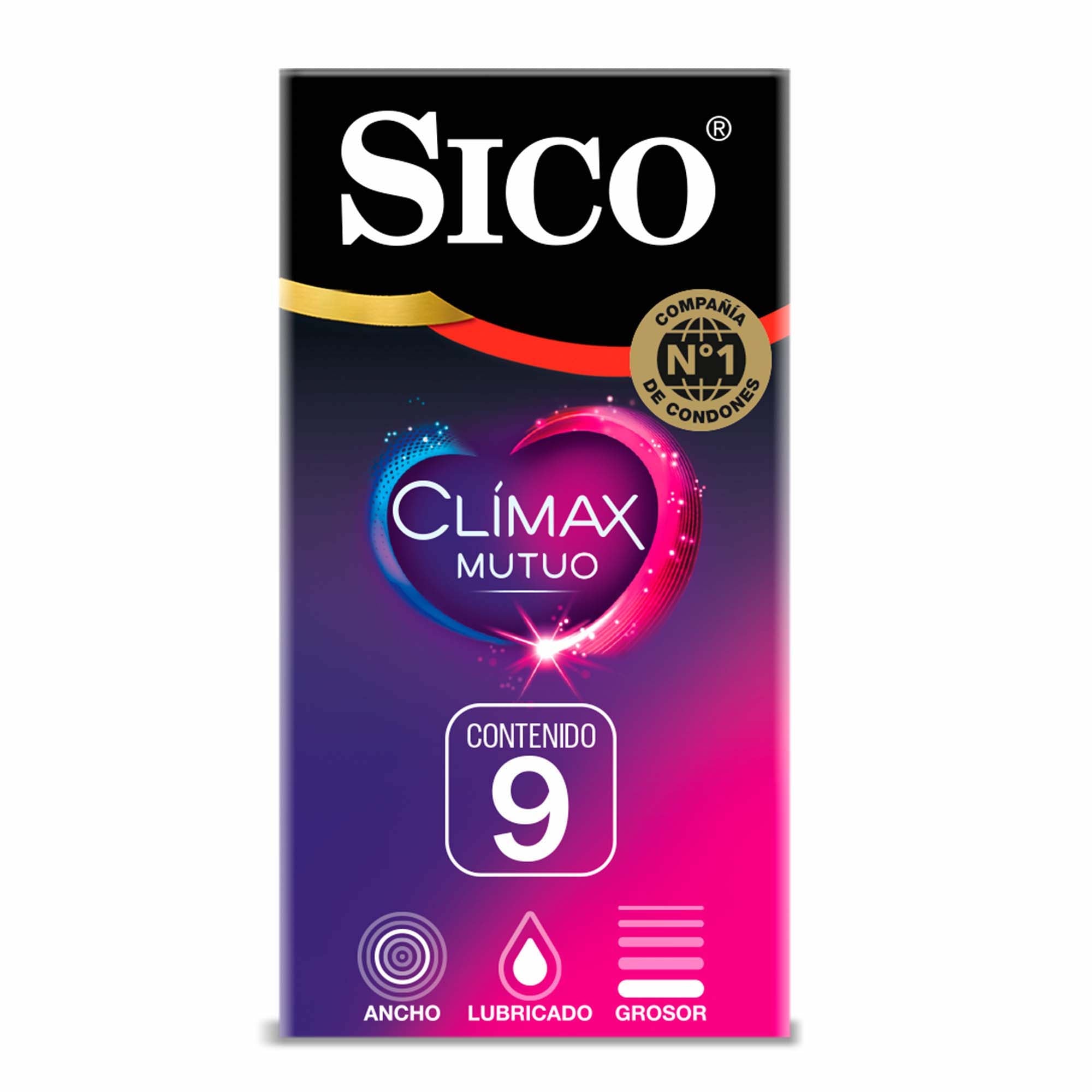 Condones Sico® Clímax Mutuo - 9 pack