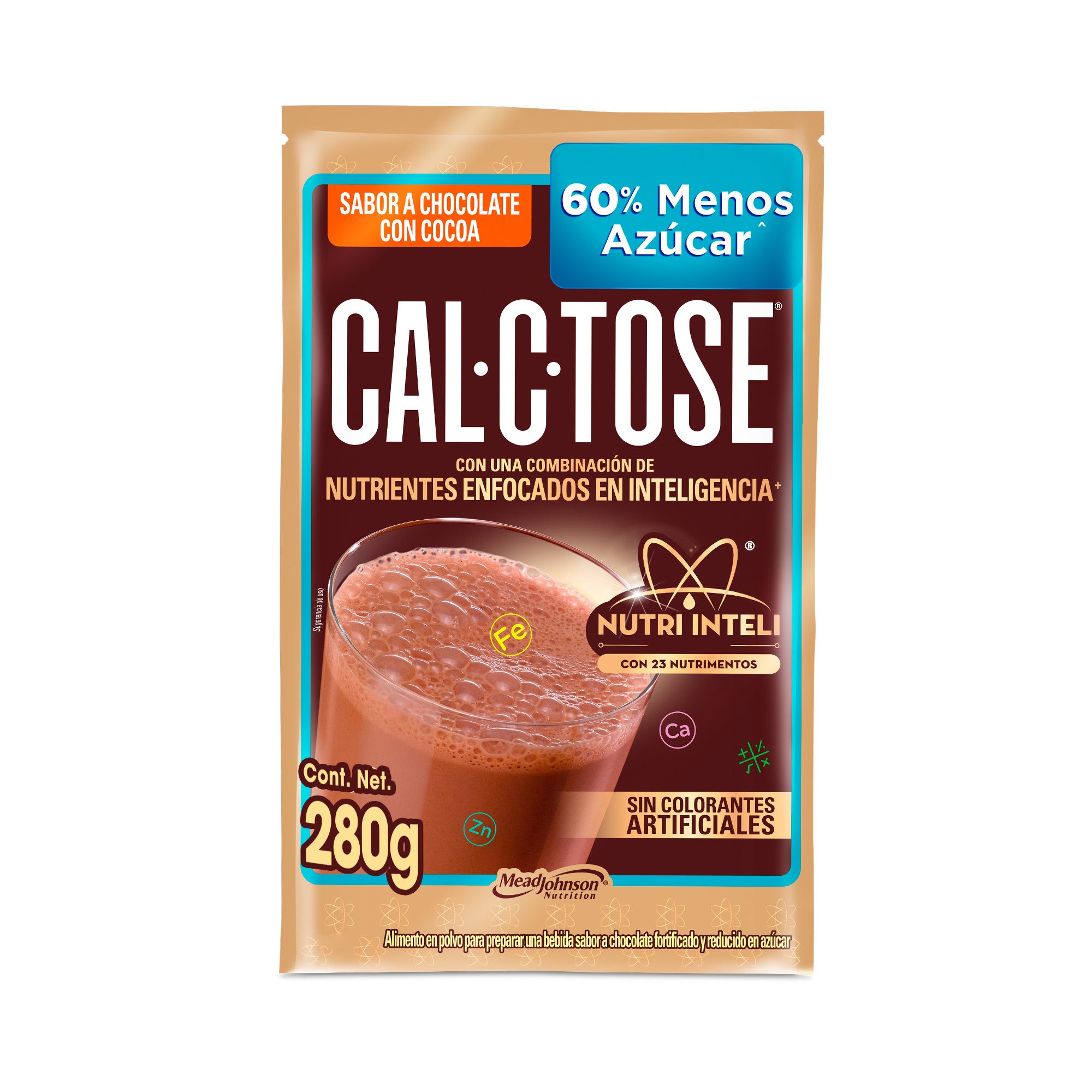 Cal-C-Tose® Chocolate Menos Azúcar, Bolsa de 280 grs.