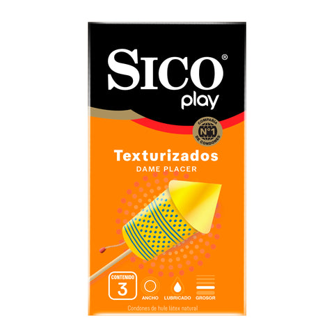 Condones Sico® Play Texturizados - 3 pack
