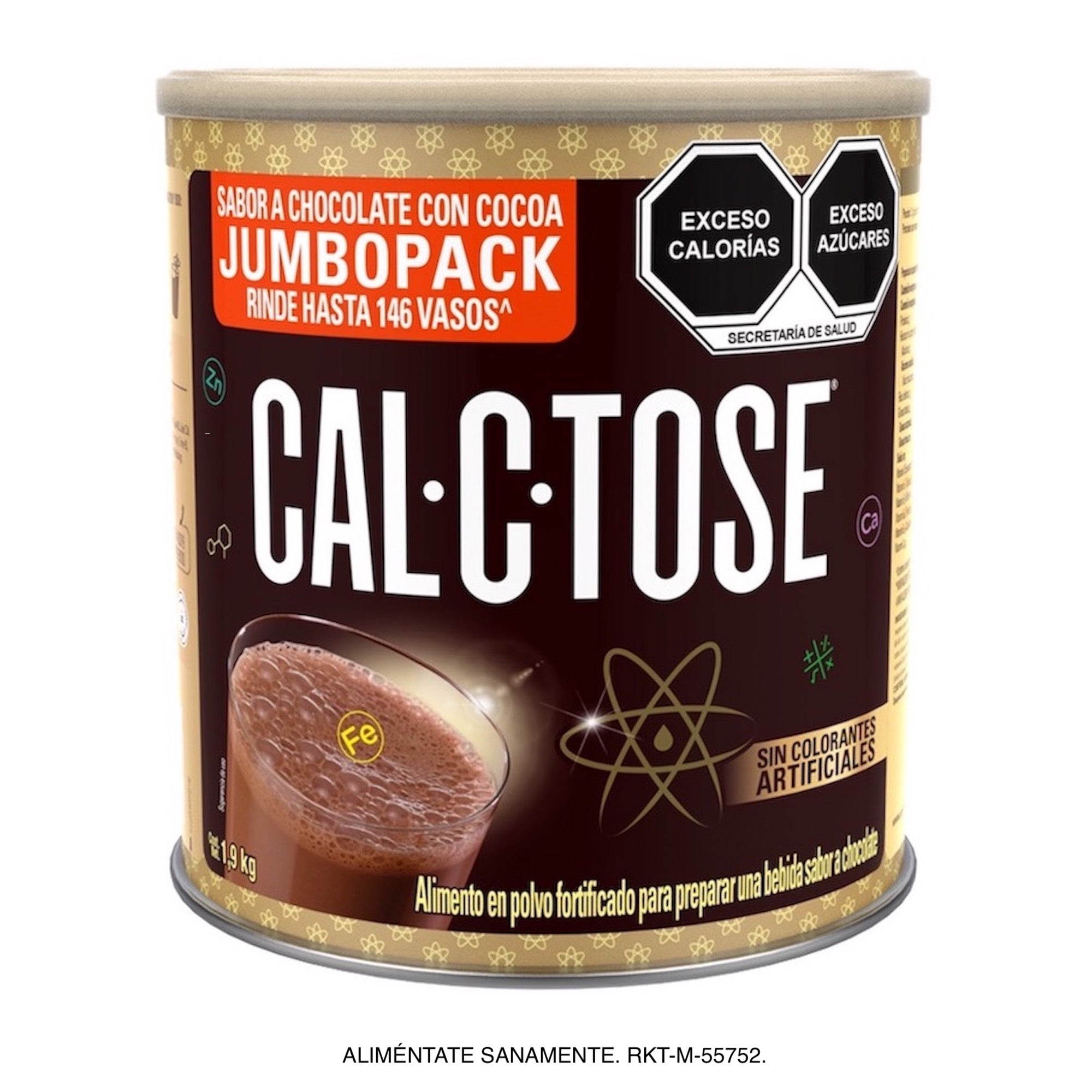 Cal-C-Tose® Chocolate, Lata de 1,9 Kgs.