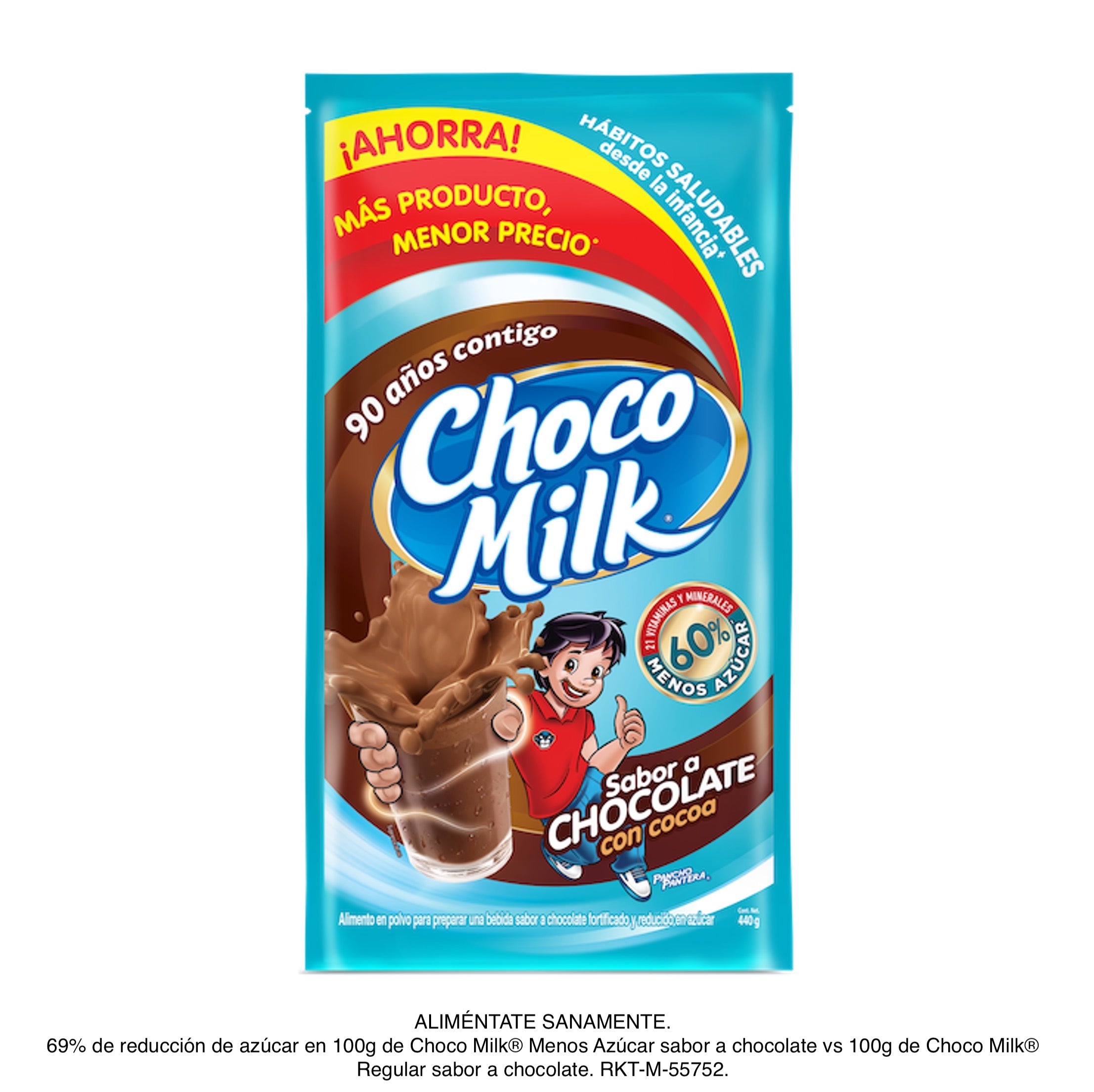 Choco Milk® Chocolate Menos Azúcar, Bolsa de 440 grs. – EnfaShop MX