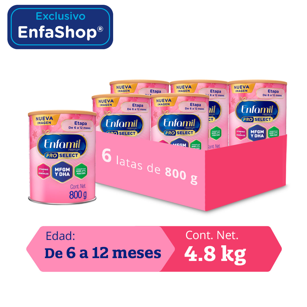 Enfamil® Premium ProSelect 6-12 meses, Pack de 4,8 kgs.