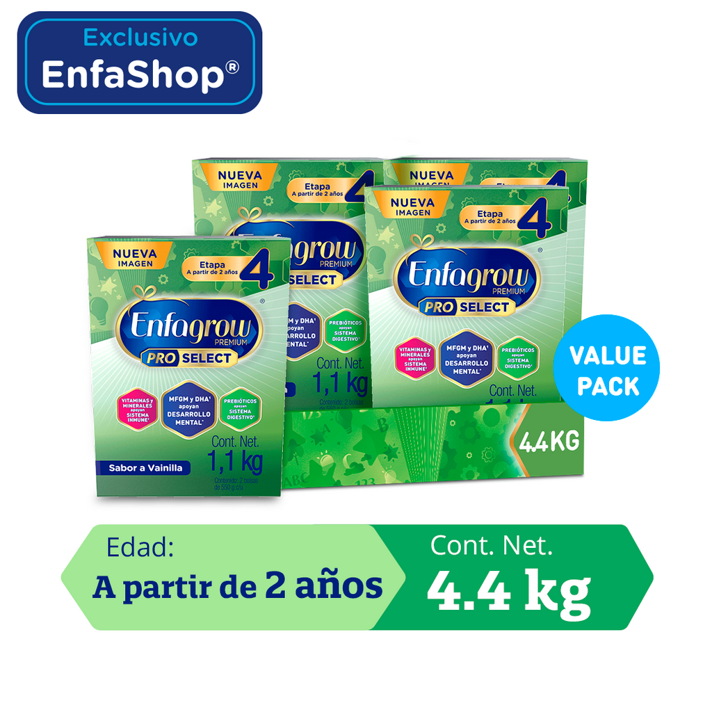 Enfagrow® Premium ProSelect Etapa 4, Pack de 4,4 kgs.