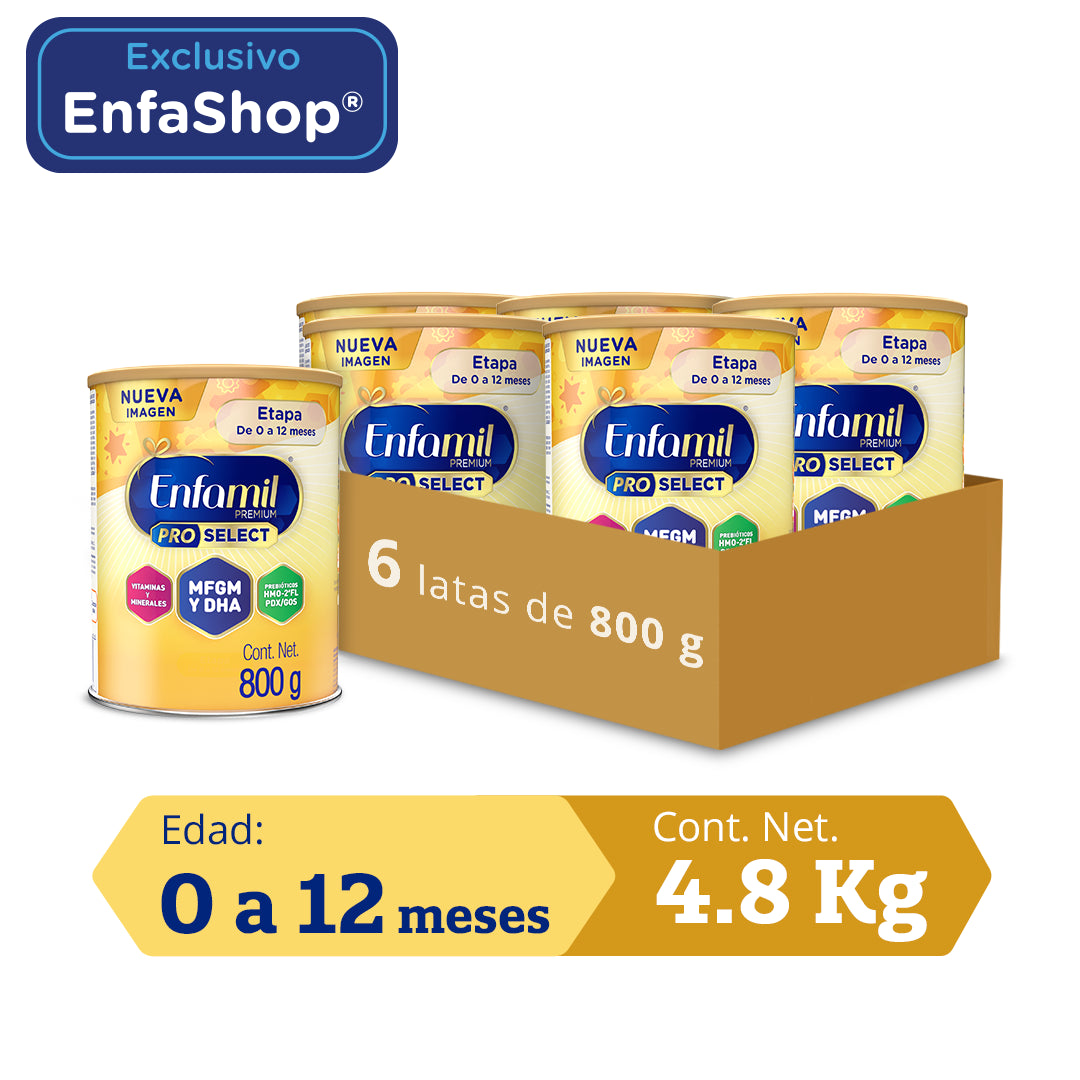 Enfamil® Premium ProSelect 0-12 meses, Pack de 4,8 kgs.