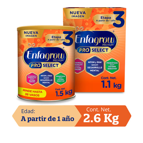 Enfagrow® Premium ProSelect Etapa 3, Pack de 2,6 Kgs.