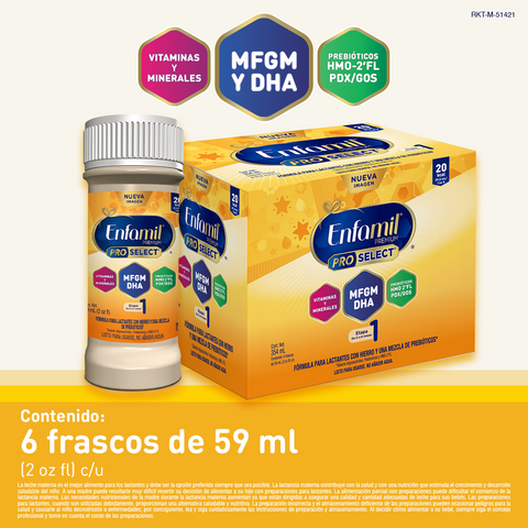 Enfamil® Premium ProSelect 0-6 meses fórmula líquida - 6 frascos x 59ml