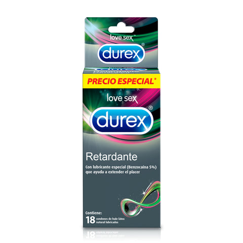 Durex® Retardante Condones con Benzocaína - 18 pack
